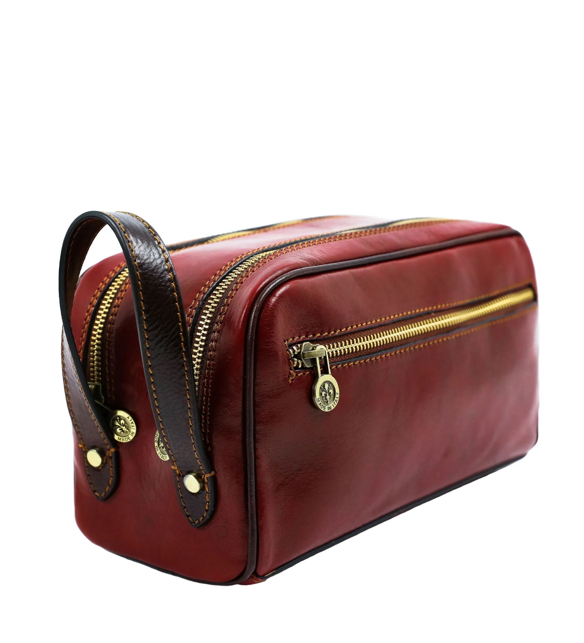 Leather Cosmetic Bag Dopp Kit - All the Kings Men