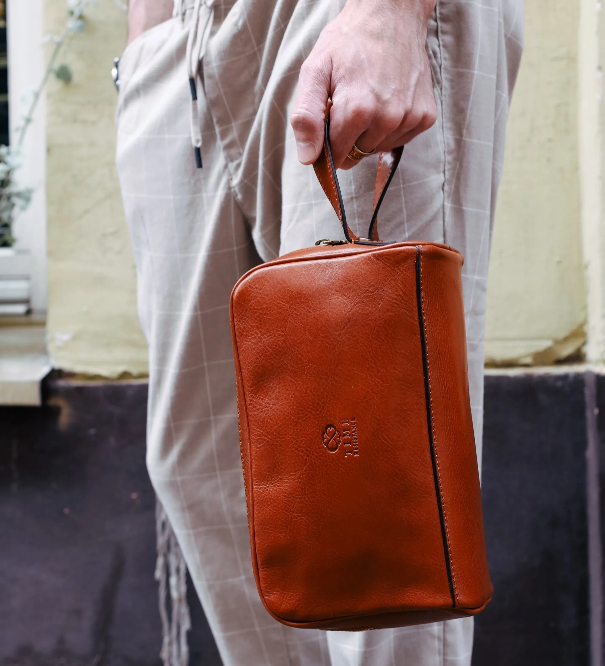 Leather Cosmetic Bag Dopp Kit - All the Kings Men