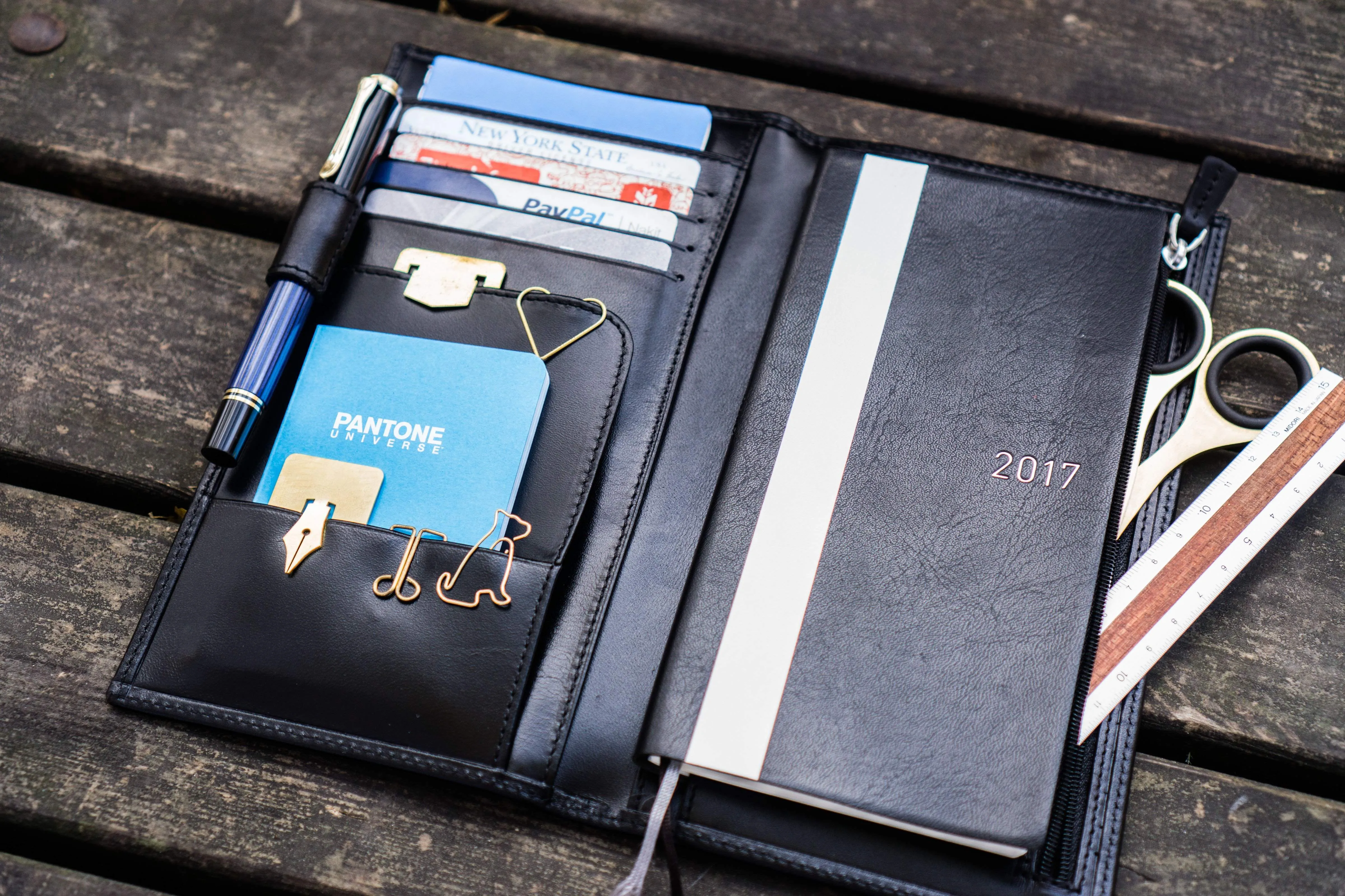 Leather Hobonichi Weeks Mega Cover - Black