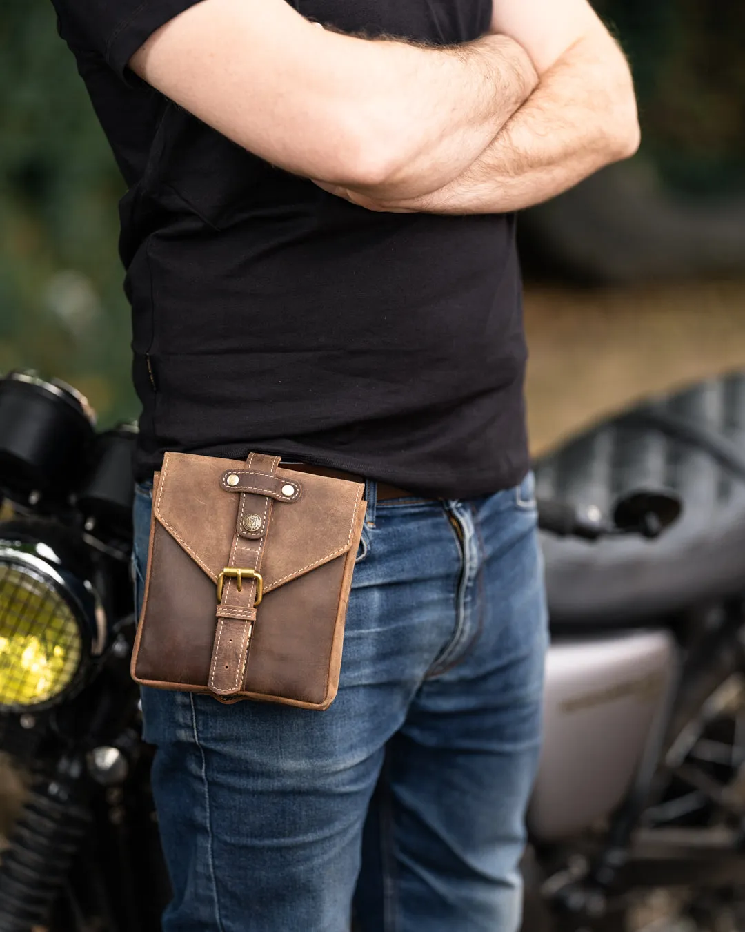 Leather Tank Bag - Small