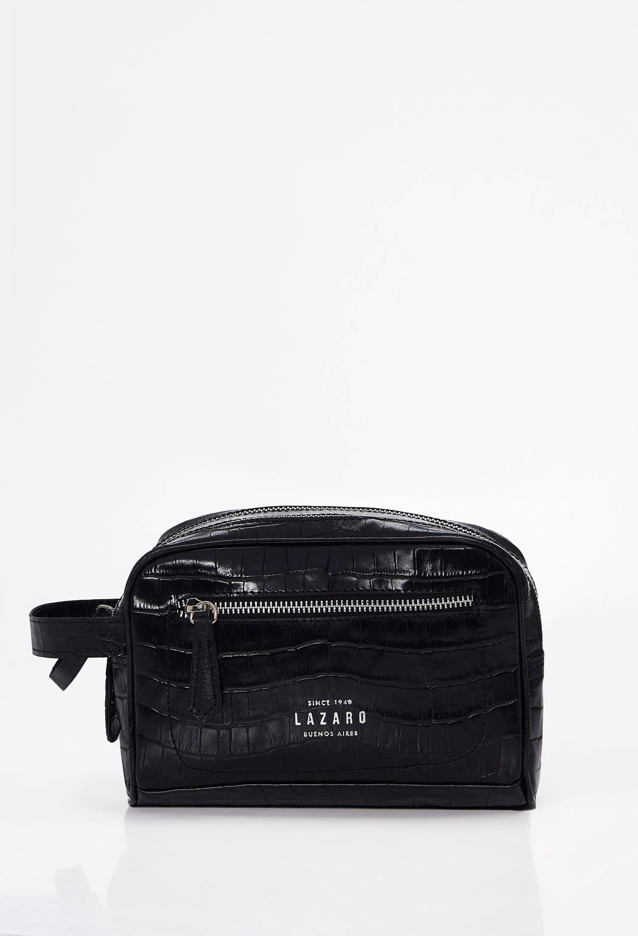 Leather Toiletry Bag With Zipper