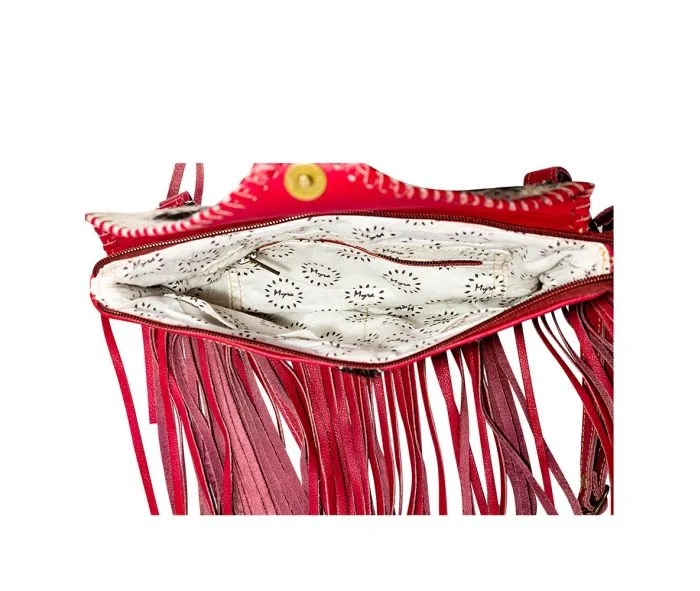 Leatherstone Trail Fringe Leather & Hairon Bag