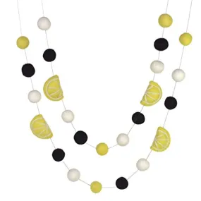 Lemon Garland- Yellow, Black & White