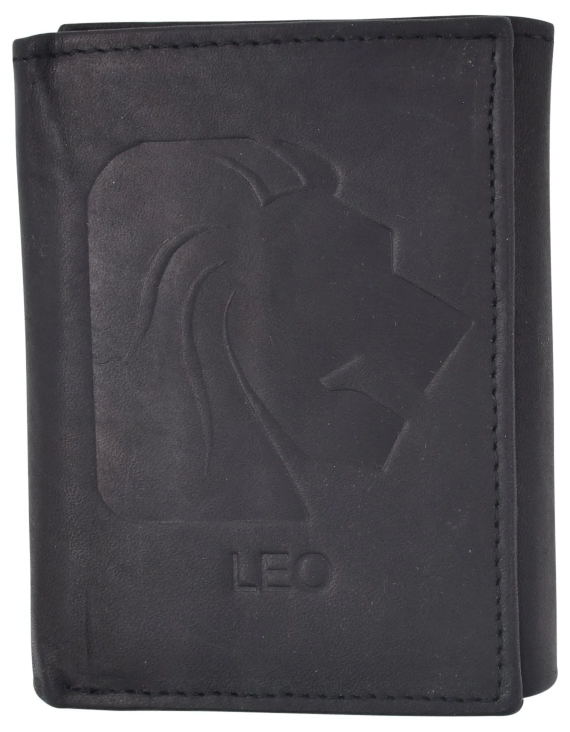 Leo Zodiac Sign Bifold Trifold Genuine Leather Men's Wallets