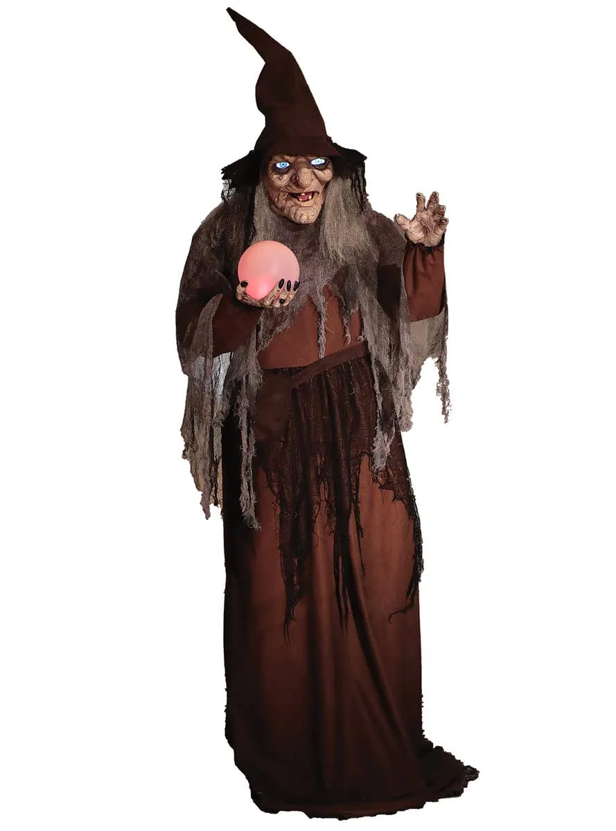 Life Size Animated DigitEye Soothsayer Witch Halloween Decoration