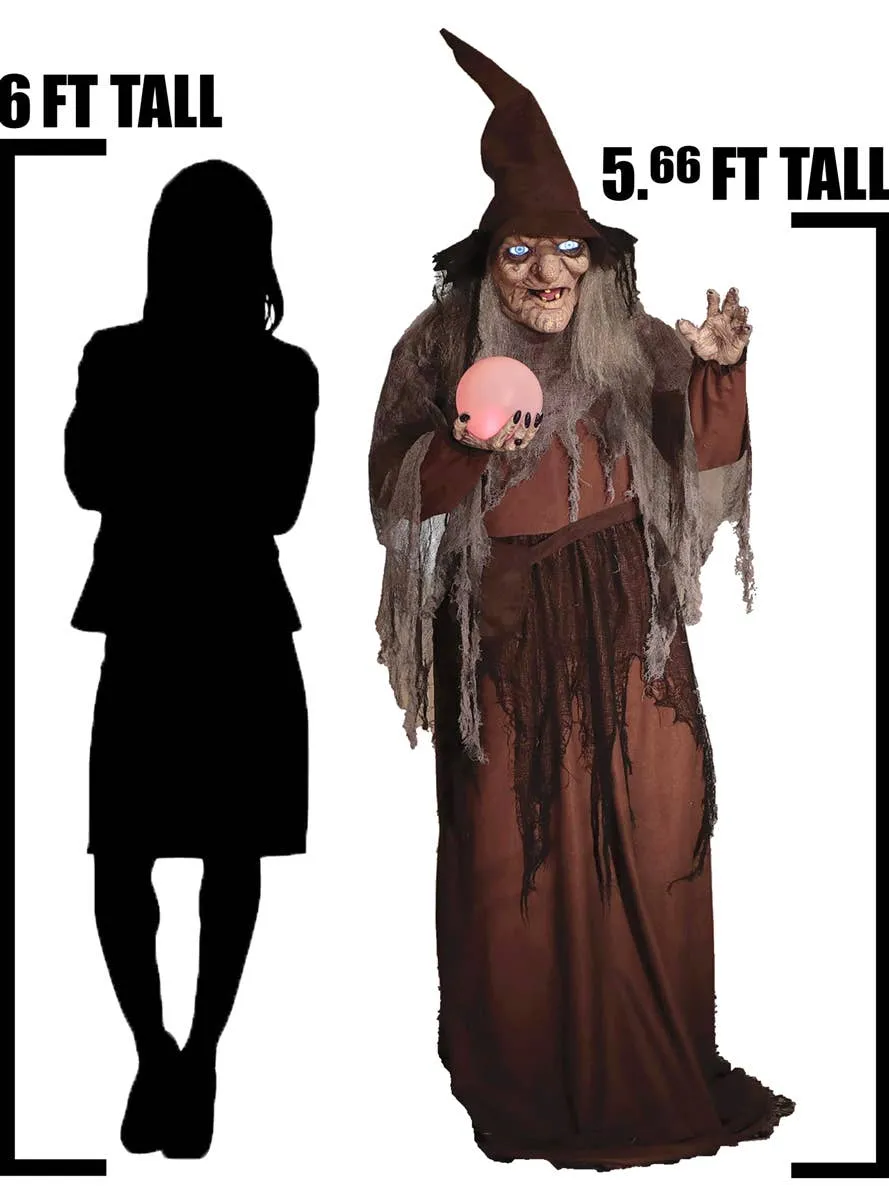 Life Size Animated DigitEye Soothsayer Witch Halloween Decoration