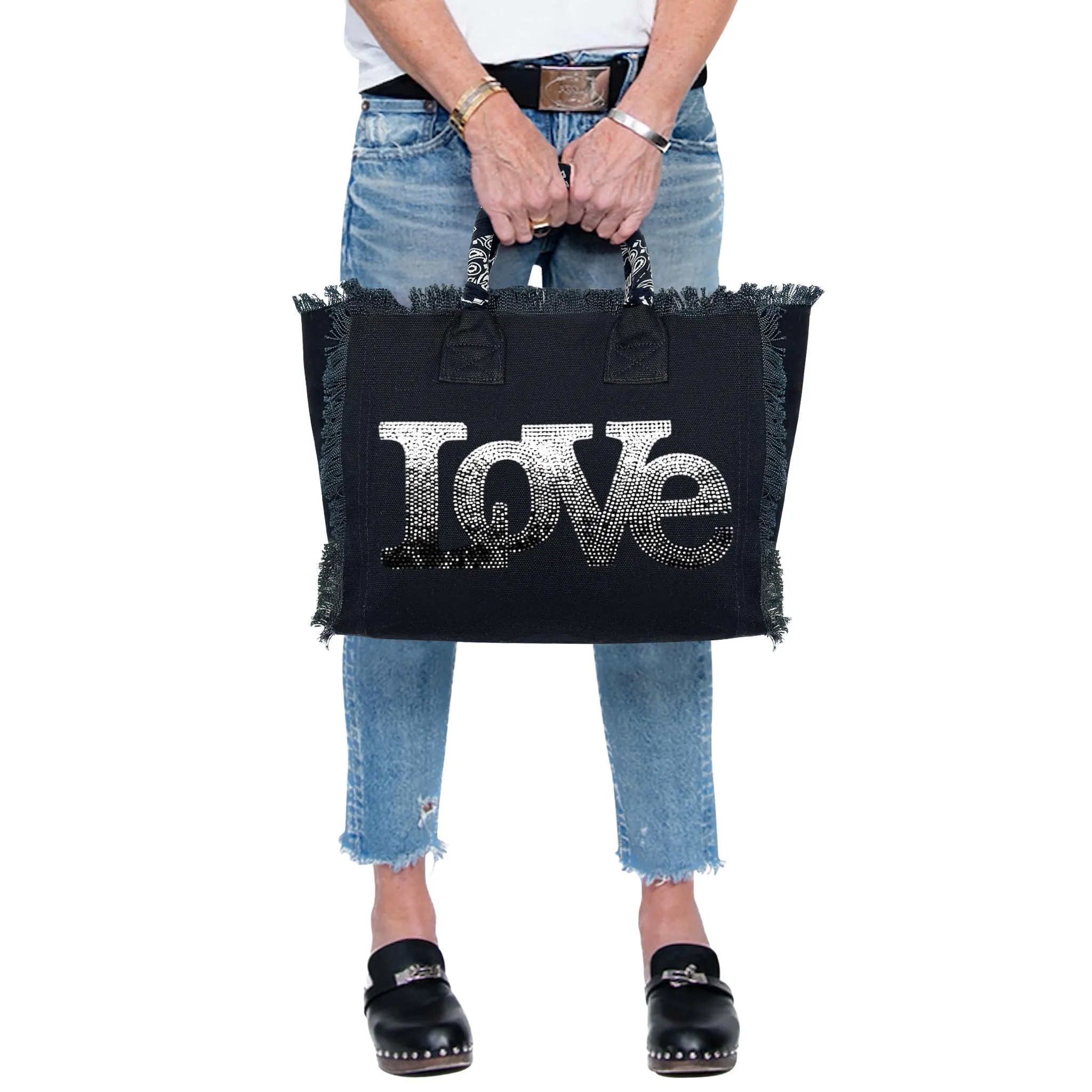 Love Ombre Fringe Canvas Bag