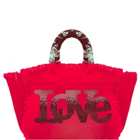 Love Ombre Fringe Canvas Bag