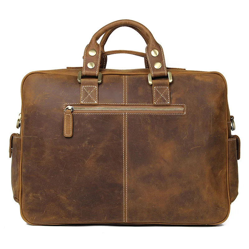 Luxury Multi Pockets Genuine Leather Business Briefcase 7028