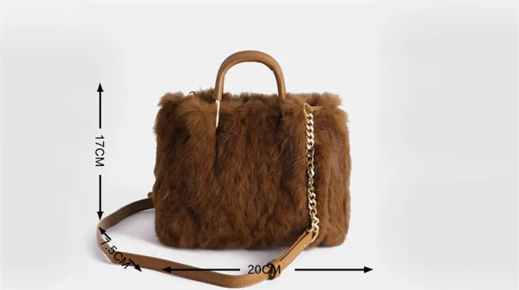 Luxury Women's Real Fur Shoulder Bag For Banquet