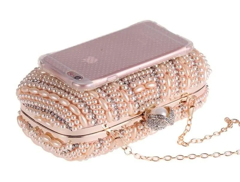 Luxy Moon Beaded Evening Bags Luxury Pearls Clutches