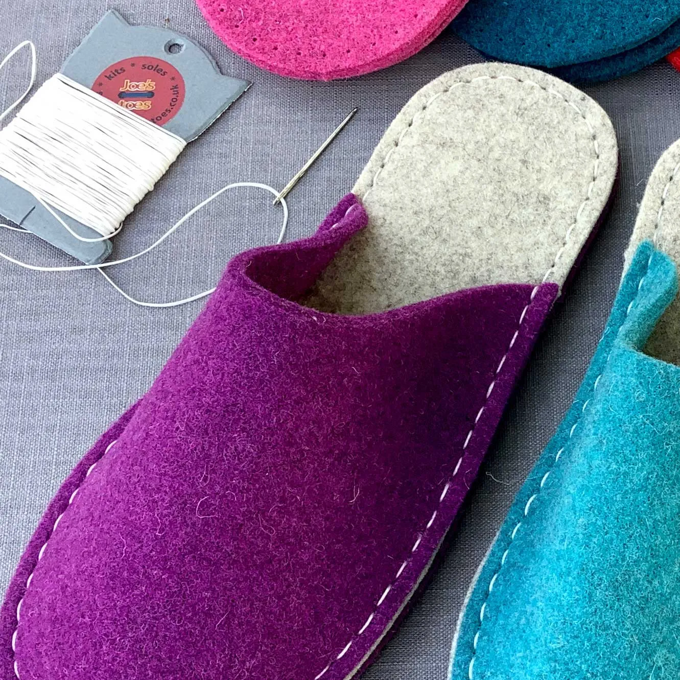 Make your own Felt Slipper Kit with Vibram Rubber Outsoles