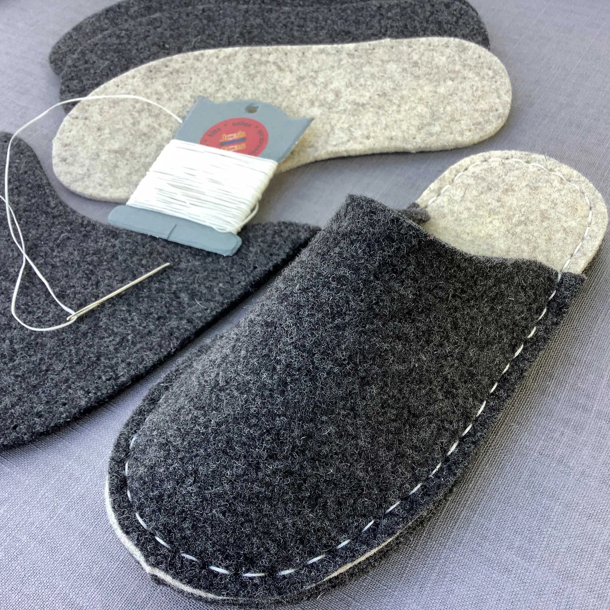 Make your own Felt Slipper Kit with Vibram Rubber Outsoles