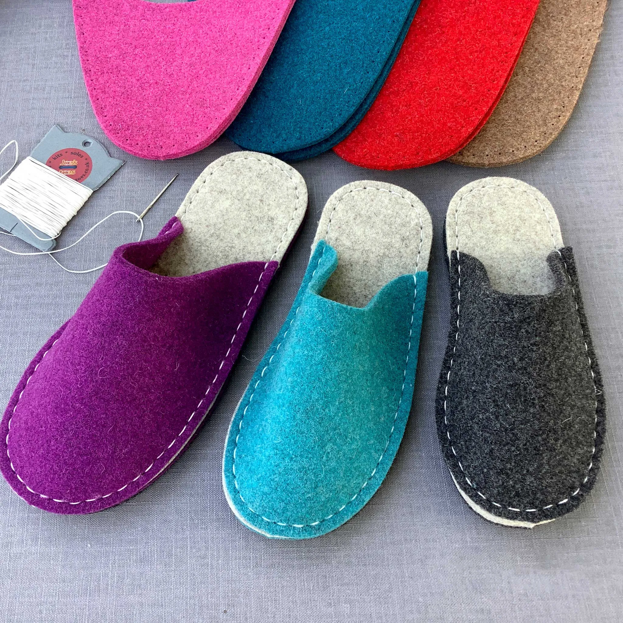 Make your own Felt Slipper Kit with Vibram Rubber Outsoles