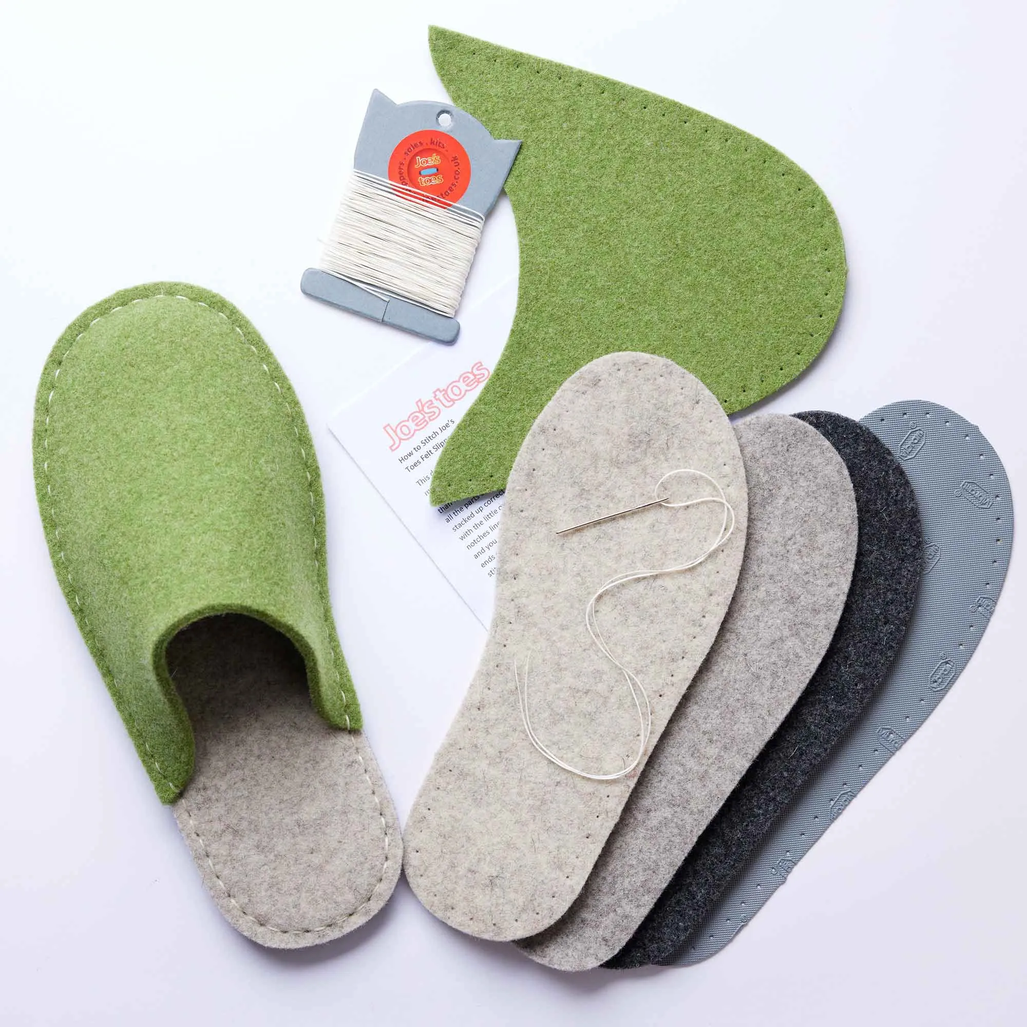 Make your own Felt Slipper Kit with Vibram Rubber Outsoles