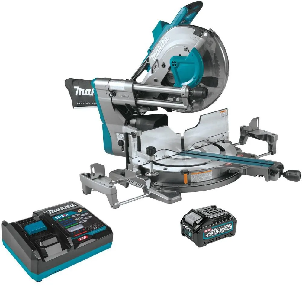 Makita 40V Max XGT (GSL04M1) 12 In. Dual-Bevel Sliding Compound Miter Saw Kit