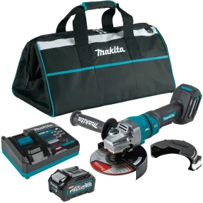 Makita GAG14M1 40V max XGT® Brushless Cordless 4‑1/2” / 6" Paddle Switch Angle Grinder Kit, with Electric Brake (4.0Ah)