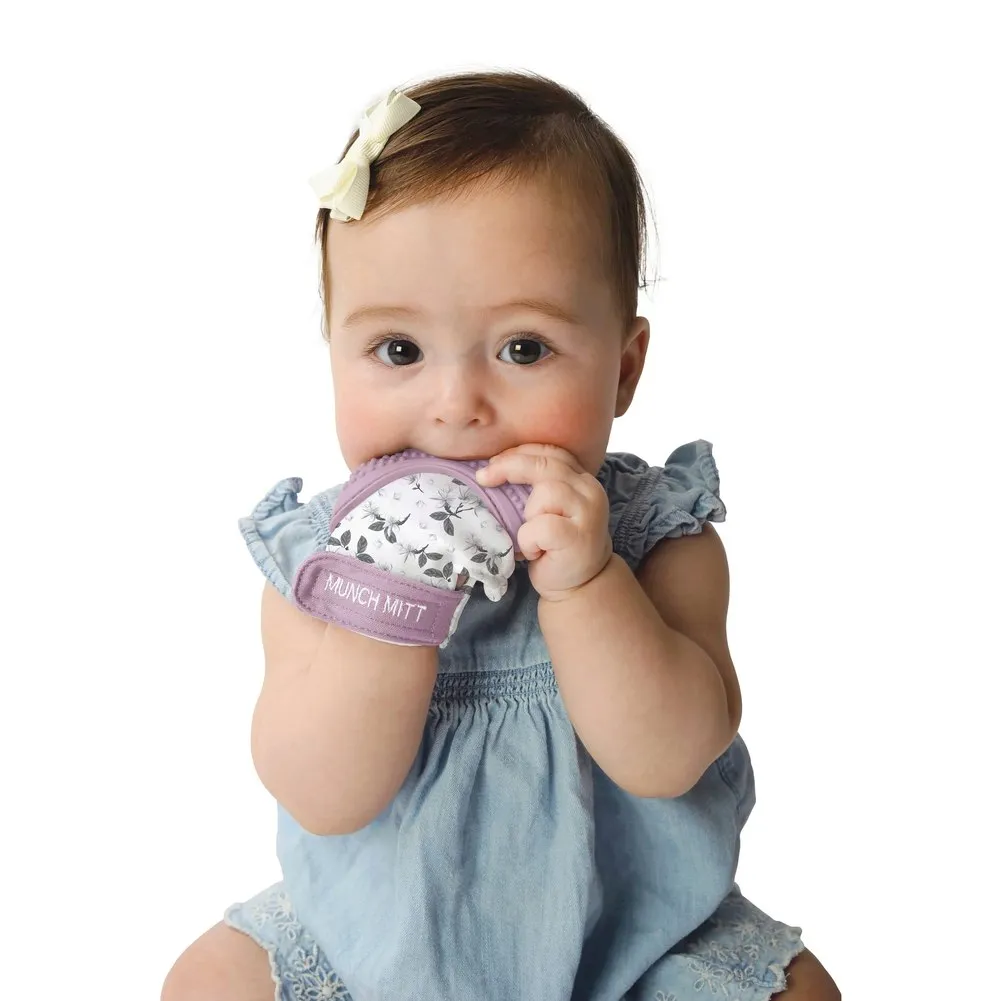 Malarkey Kids Munch Mitt Teething Mitt - Lilac Bloom