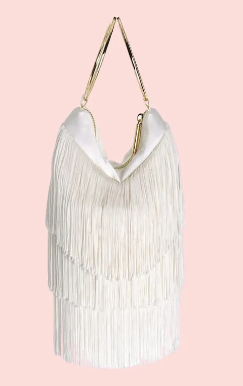 Margot Fringe Bag - Ivory