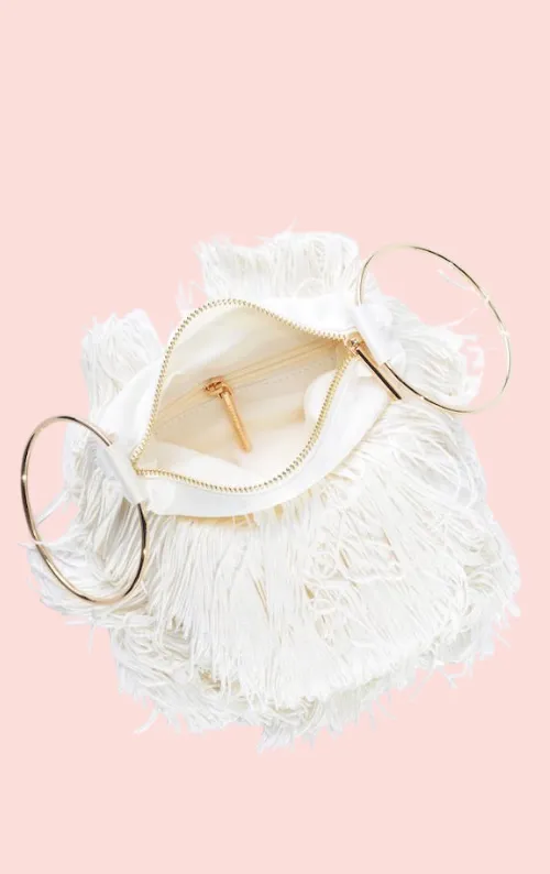 Margot Fringe Bag - Ivory