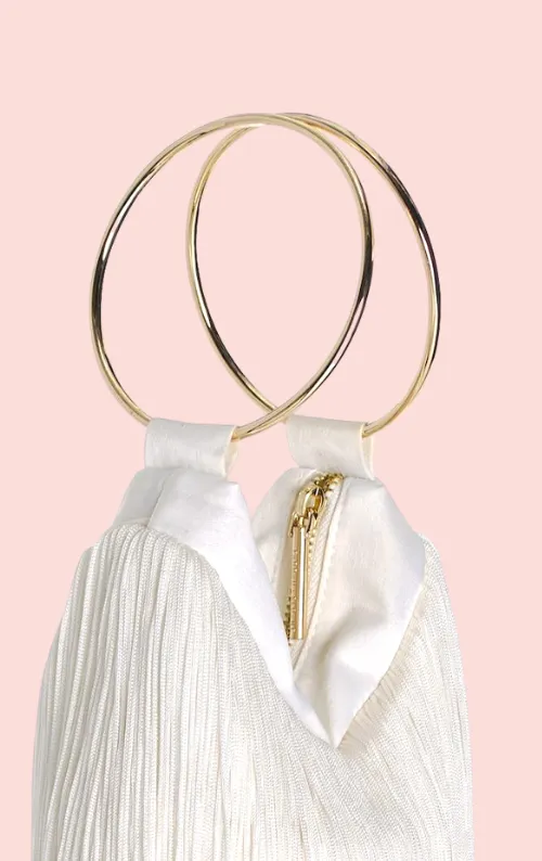 Margot Fringe Bag - Ivory