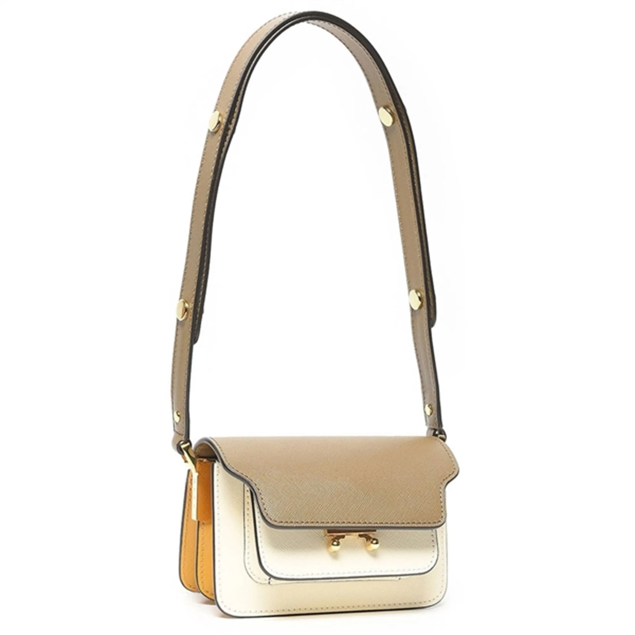 Marni Cigar/Shell/Pumpkin Shoulder Bag