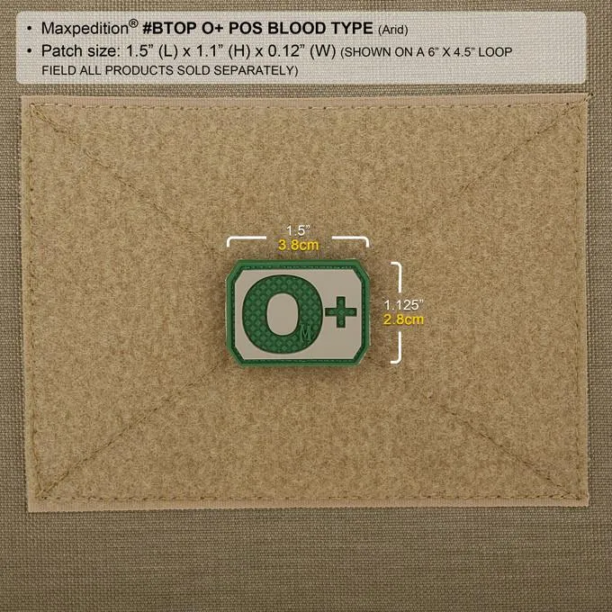 Maxpedition O  Blood Type Morale Patch (Glow)