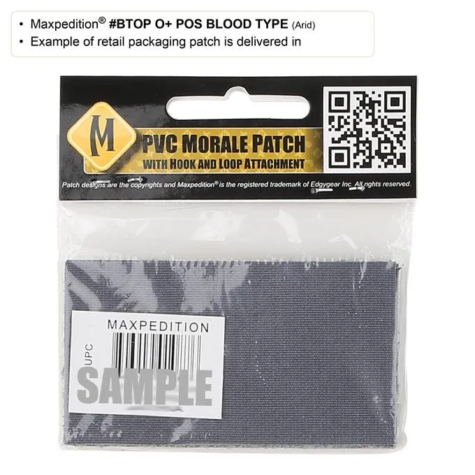 Maxpedition O  Blood Type Morale Patch (Glow)