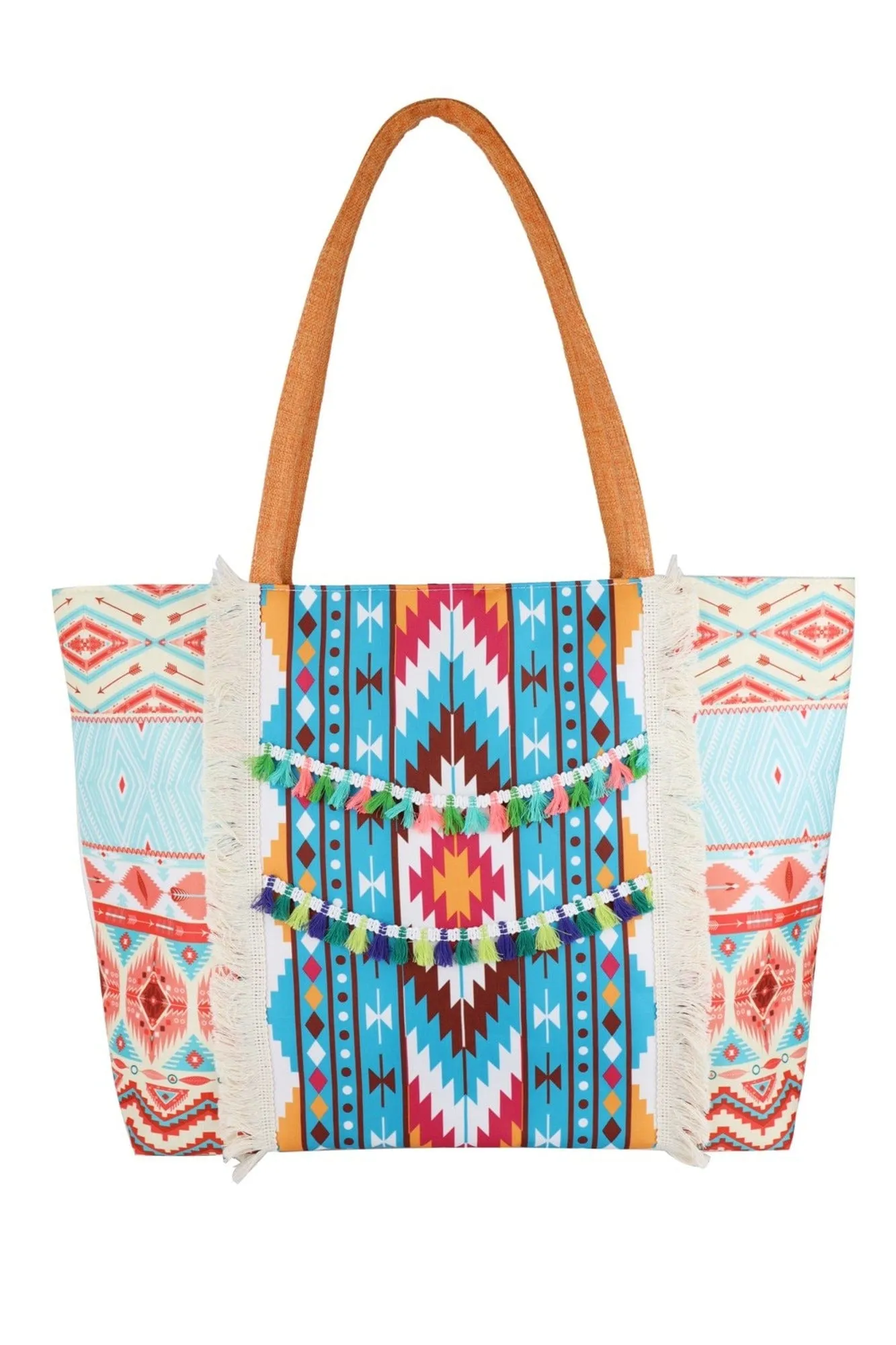 MB0245 Greta Boho Fringe Tote Bag