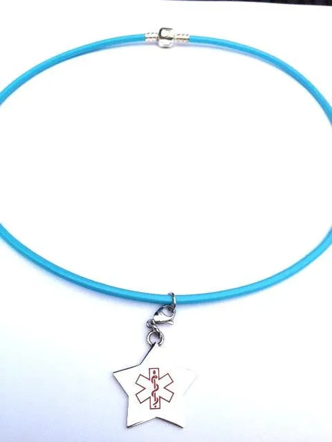 Medical Alert ID - Leather Cord with pendant