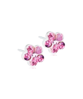 Medical Plastic - Flower Earring Light Rose 6mm Skin Friendly Earrings Ireland