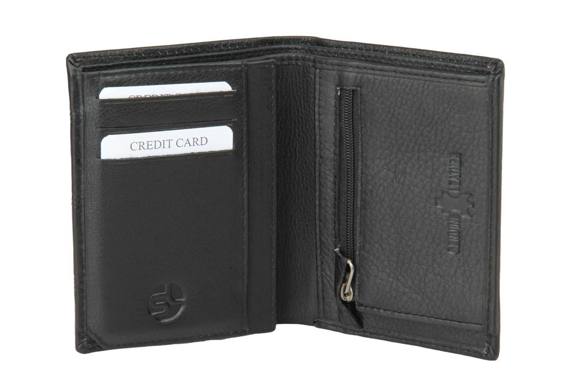 Mens Leather Wallet 92940 (BLACK)