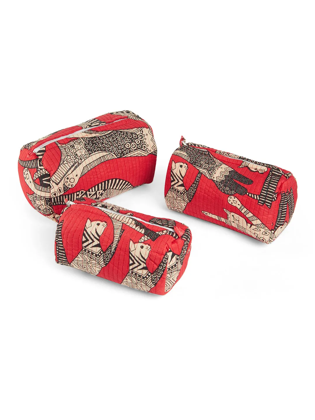 Meow Magic Quilted Pouches (Set of 3)