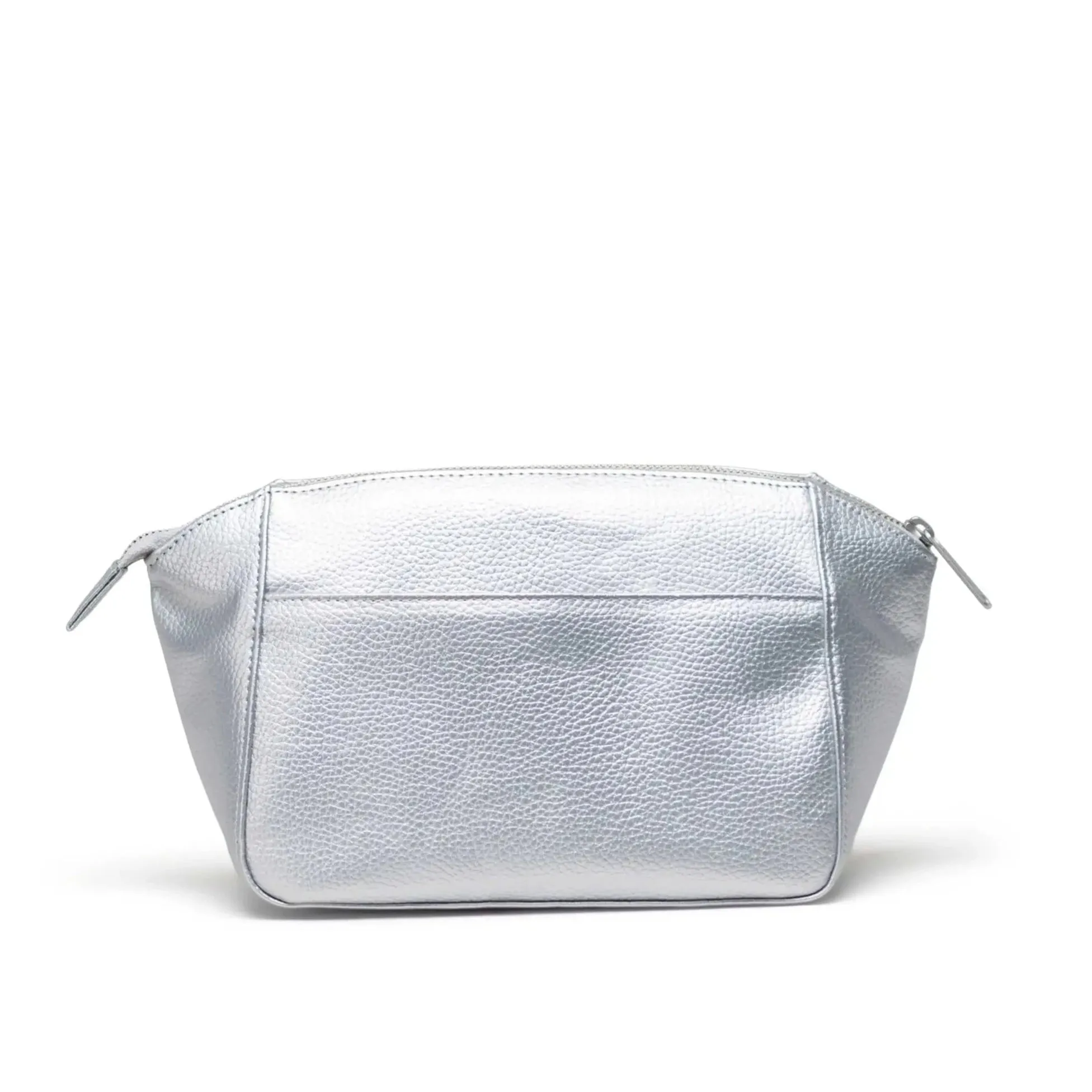 Milan Toiletry Bag (Silver Vegan Leather)