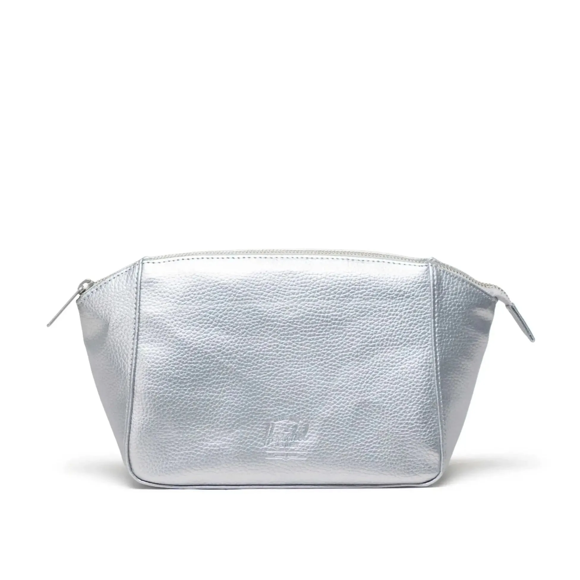 Milan Toiletry Bag (Silver Vegan Leather)