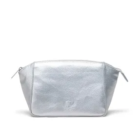 Milan Toiletry Bag (Silver Vegan Leather)