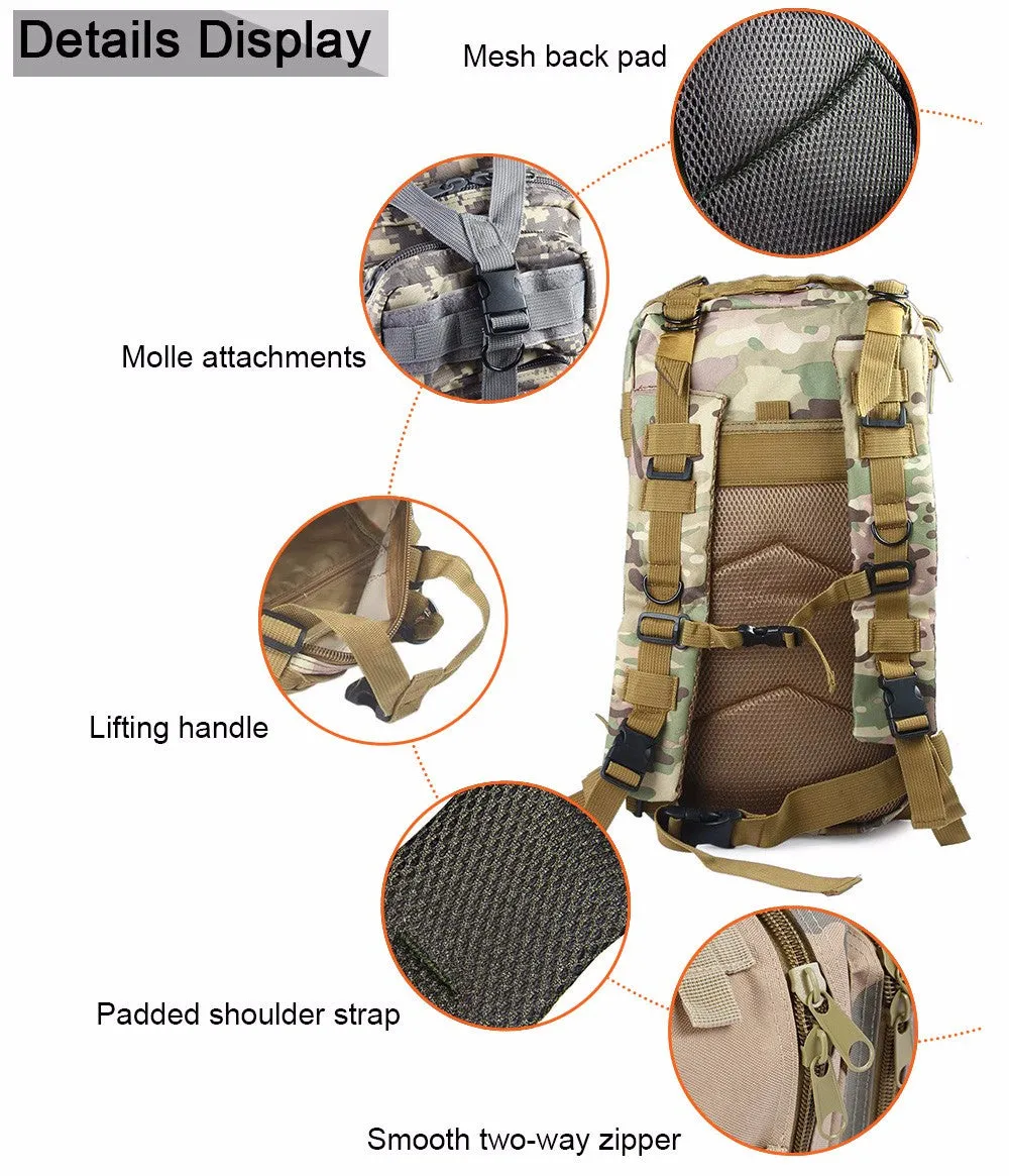 Military Army Tactical Backpack  Camping Hiking