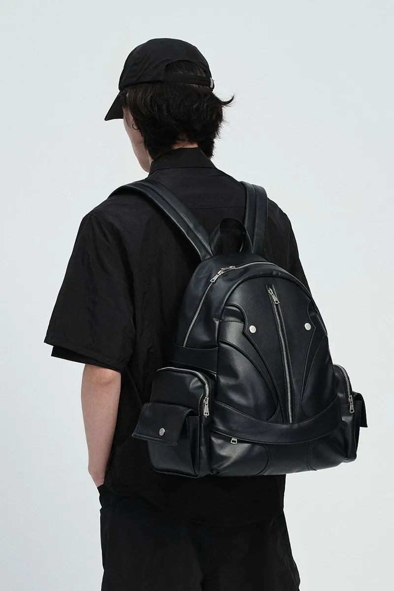 Monster Story Leather  Backpack