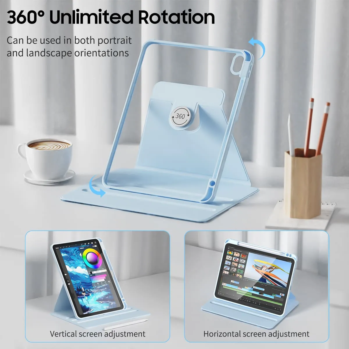 Morpho Butterfly | iPad Series Snap 360° Stand Impact Resistant Case