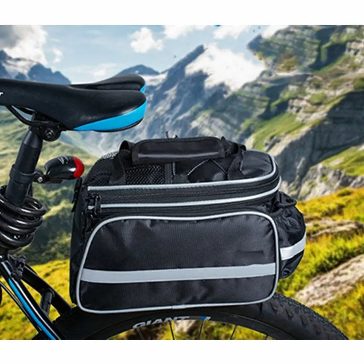 Mountain Bike Rear Shelf Bag Riding Bag Long And Short Distance Waterproof Pack(Blue)