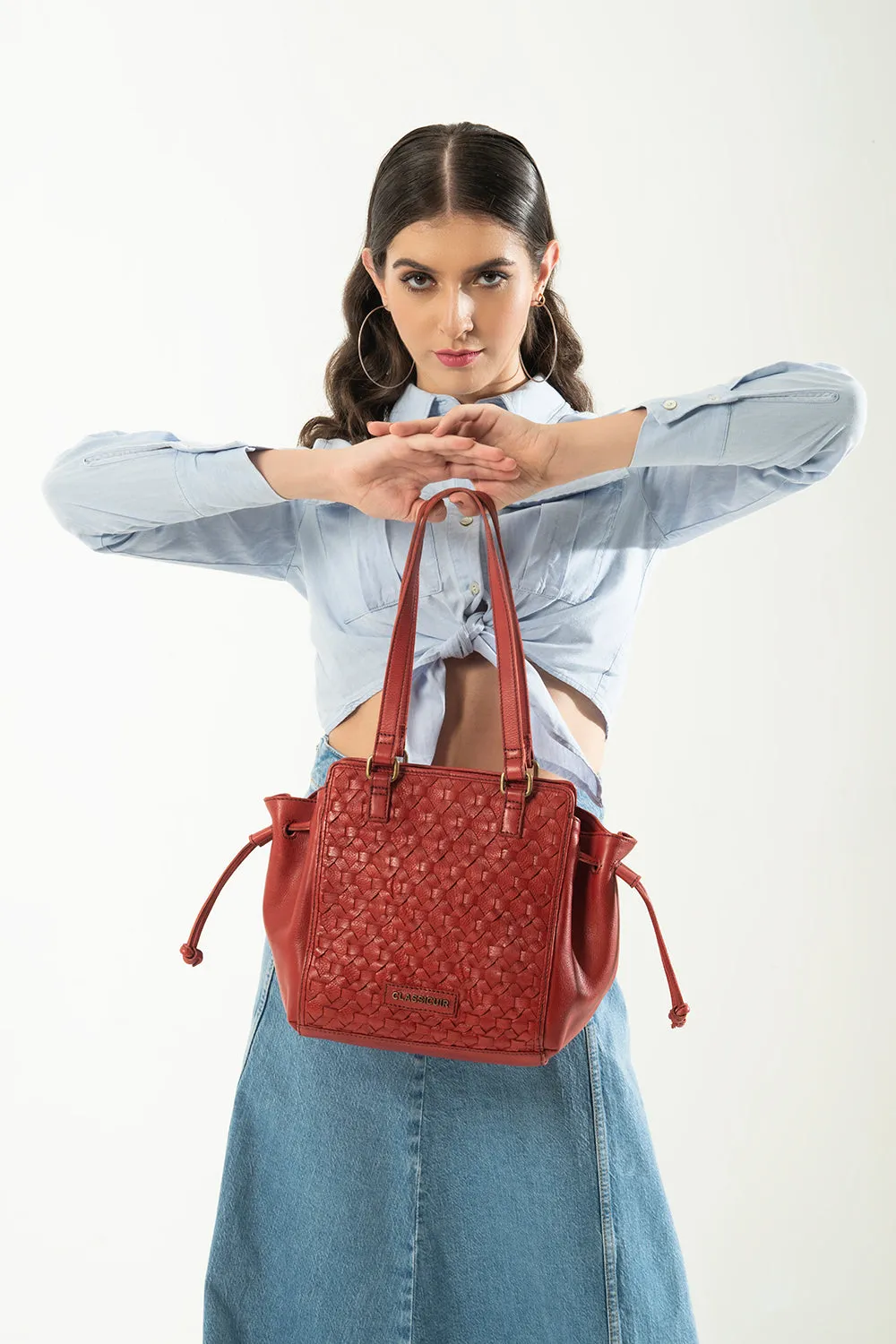 Nantes Cross Weave Hobo Bag