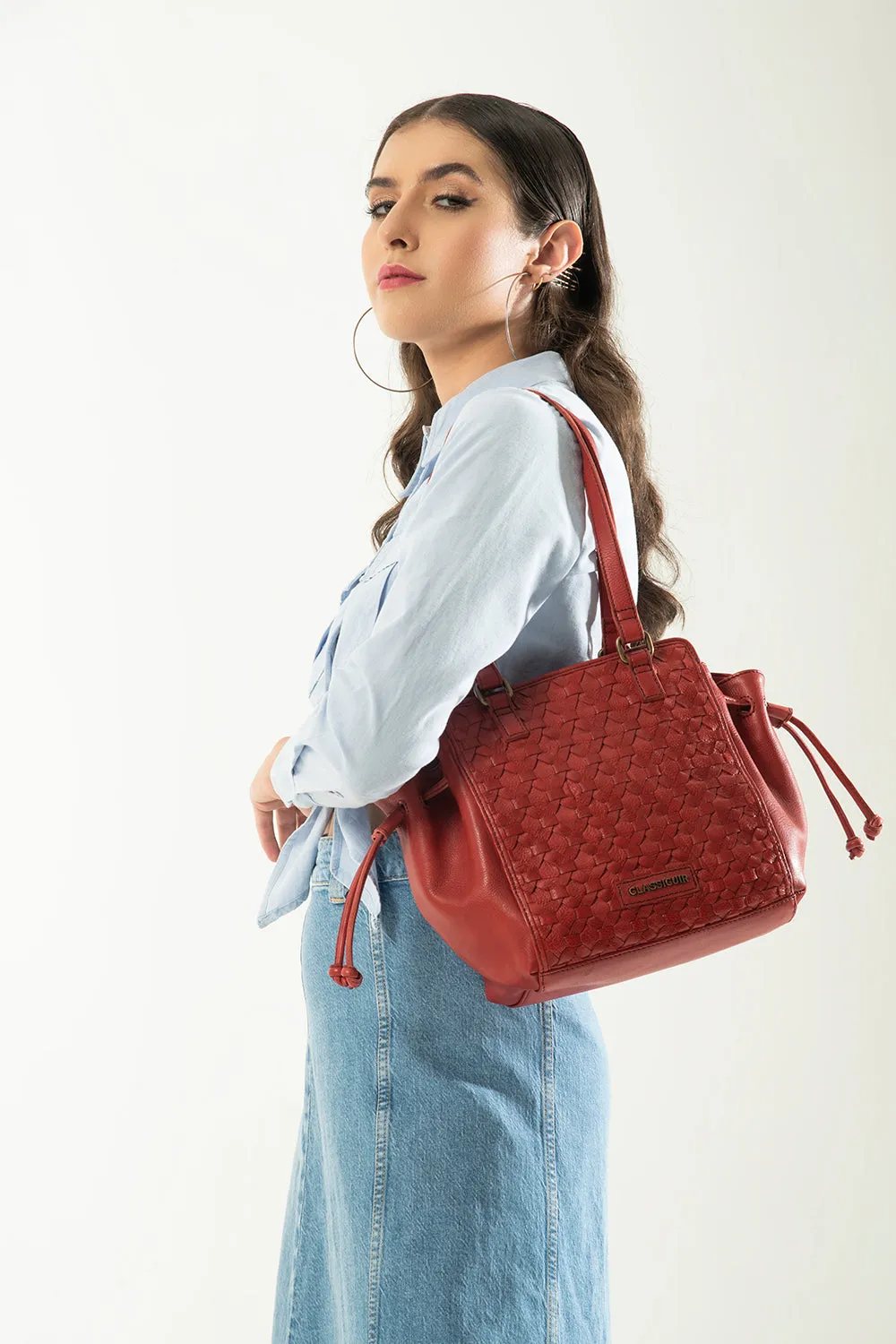 Nantes Cross Weave Hobo Bag