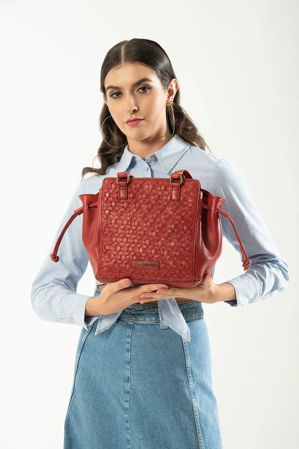 Nantes Cross Weave Hobo Bag