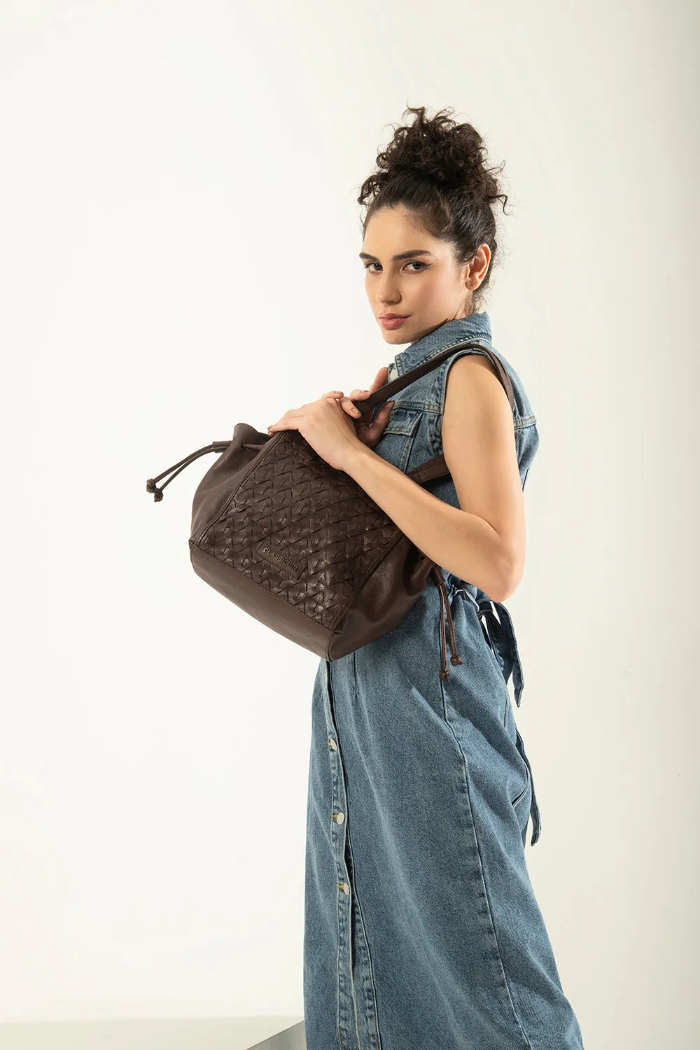 Nantes Cross Weave Hobo Bag