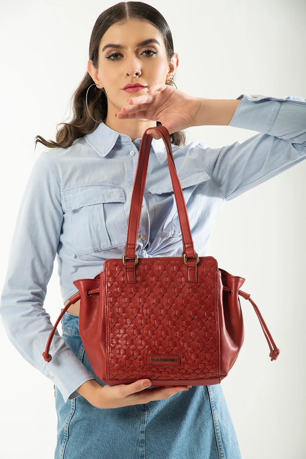 Nantes Cross Weave Hobo Bag