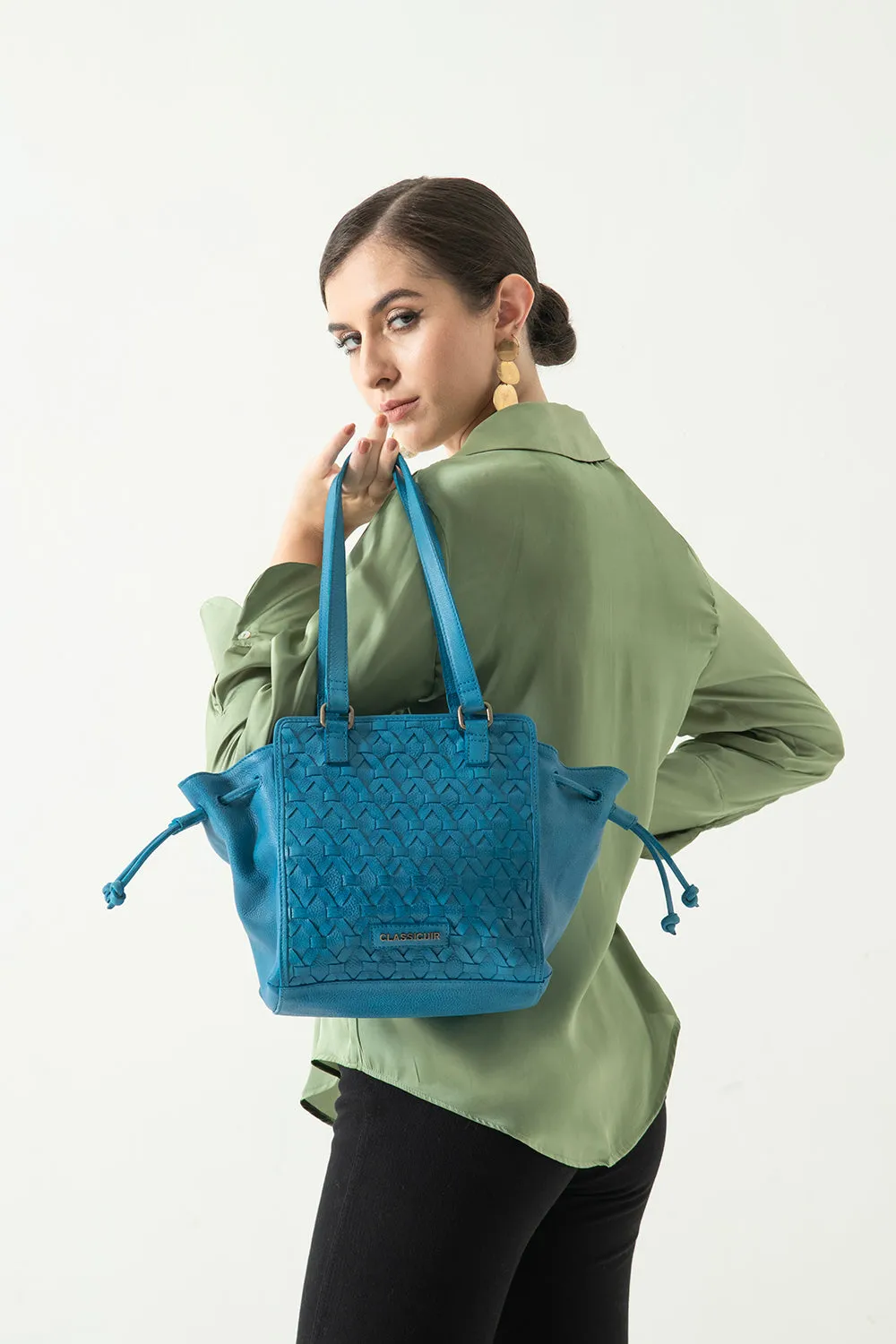 Nantes Cross Weave Hobo Bag