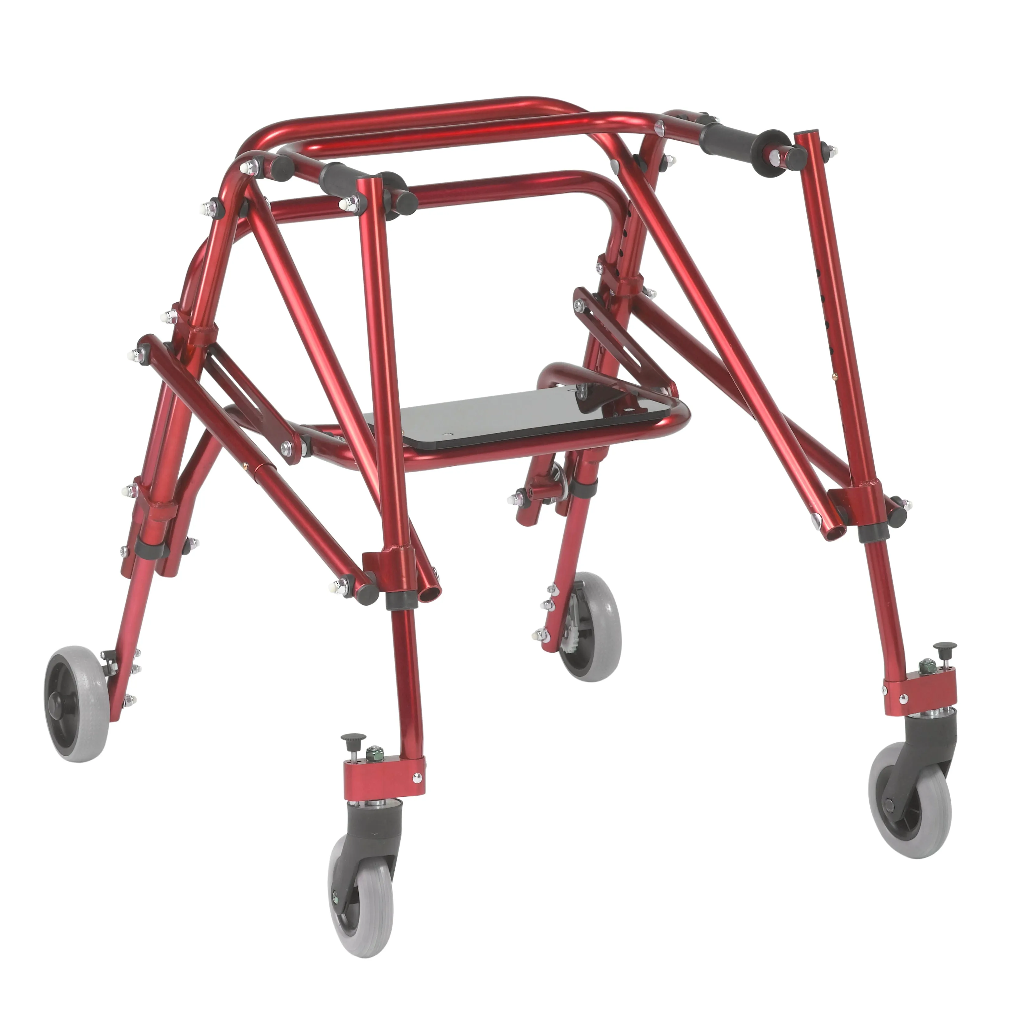 Nimbo 2G Lightweight Posterior Walker with Seat, Medium, Castle Red