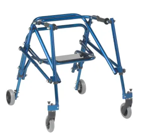 Nimbo 2G Lightweight Posterior Walker with Seat, Medium, Knight Blue