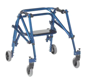 Nimbo 2G Lightweight Posterior Walker with Seat, Small, Knight Blue