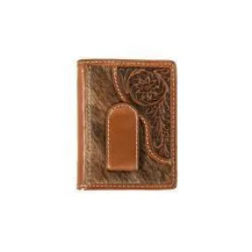 Nocona Men's Calf Hair Bifold Money Clip Wallet